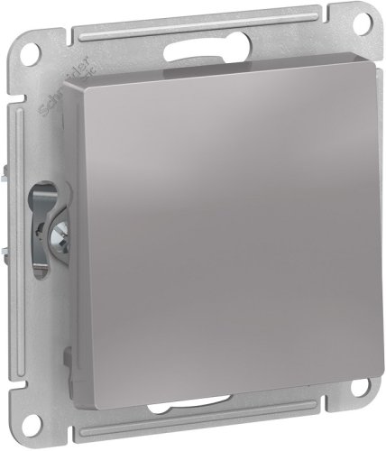 Выключатель без рамки Systeme Electric AtlasDesign 1-кл. алюминий картинка